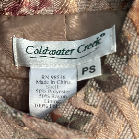 Coldwater Creek Jacquard Cropped Jacket Blazer - Picture 5 of 6